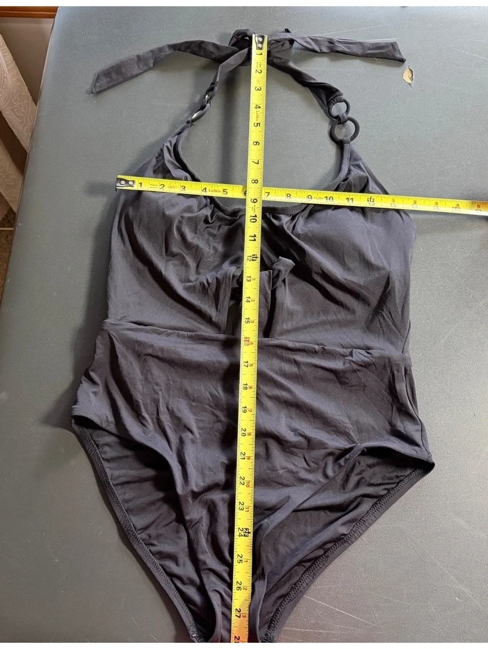 TRINA TURK O ring straps Monaco Scoop Neck Cutout Halter One Piece Swimsuit NWT